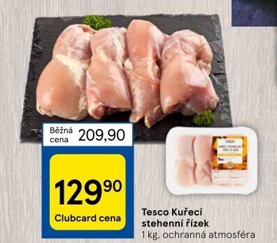 Kuřecí stehenní řízky Tesco