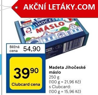 Máslo Jihočeské Madeta