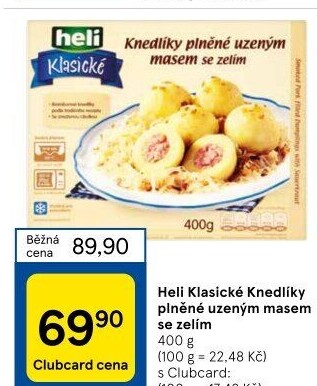 Plněné bramborové knedlíky se zelím Heli