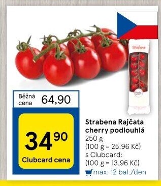 Rajčata cherry keříková Čerstvě utrženo