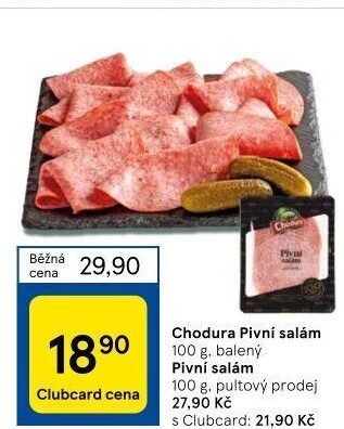 Salám pivní Beskydské uzeniny Chodura