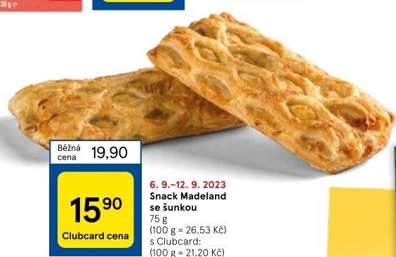 Snack Madeland se šunkou La Lorraine