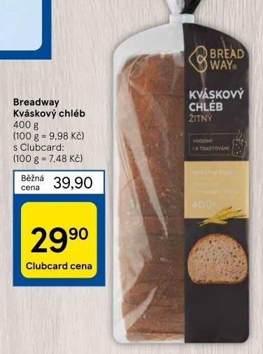 Toustový chléb kváskový Breadway
