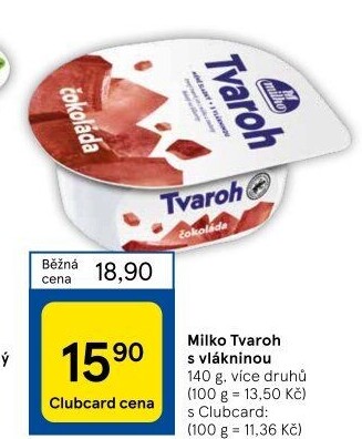 Tvaroh s vlákninou ochucený Milko