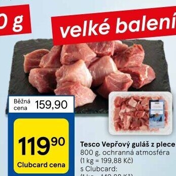 Vepřové maso na guláš Tesco
