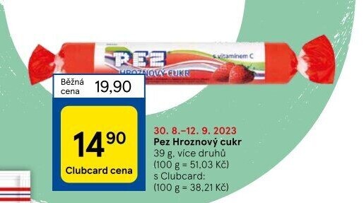 Bonbony z hroznového cukru PEZ