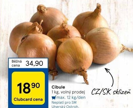 Cibule kuchyňská žlutá