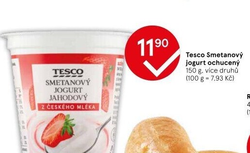 Jogurt smetanový ochucený Tesco