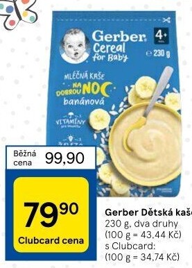 Kaše Gerber Natural for Baby
