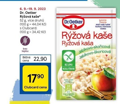 Kaše rýžová bez lepku Dr. Oetker