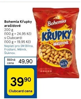 Křupky arašídové Bohemia