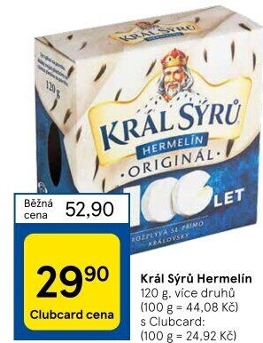 Sýr Hermelín Král sýrů