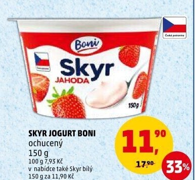 Dezert zakysaný ochucený Skyr Boni