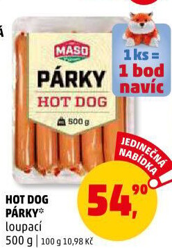 Párky hot dog Maso Příbram