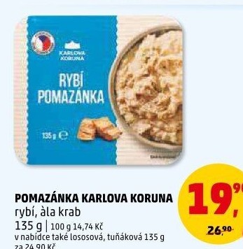 Rybí pomazánka Karlova Koruna