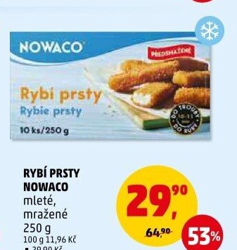 Rybí prsty předsmažené mražené Nowaco