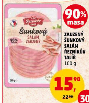 Salám šunkový zauzený Řezníkův talíř