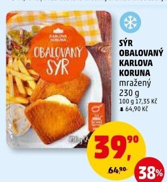Sýr obalovaný mražený Karlova Koruna