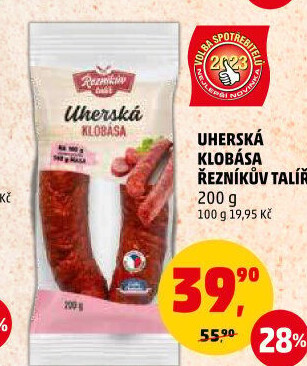 Uherská klobása Řezníkův talíř