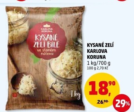 Zelí bílé kysané Karlova Koruna