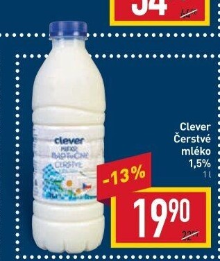 Mléko čerstvé Clever - 1,5% polotučné