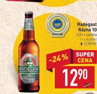 Pivo světlé výčepní Rázná 10° Radegast