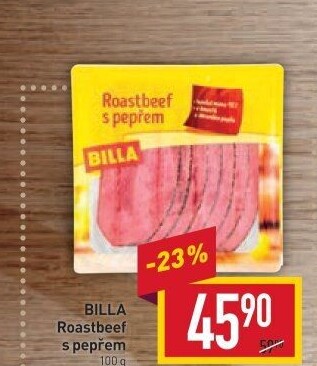 Roastbeef s pepřem Billa