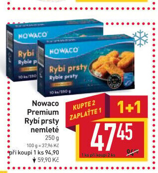 Rybí prsty nemleté mražené Nowaco Premium