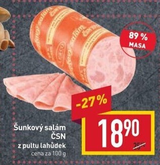 Salám šunkový ČSN 1977 Le&amp