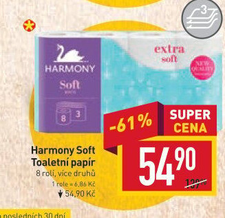 Toaletní papír 3vrstvý Harmony