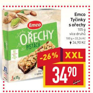 Tyčinka s ořechy Emco