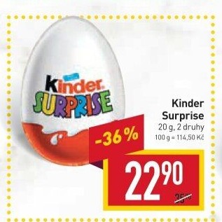 Čokoládové vajíčko s překvapením Kinder Surprise