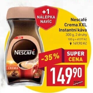 Instantní kávy Nescafé Crema