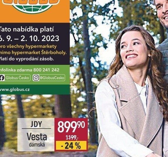 Dámská vesta JDY - Globus akcniletaky.com