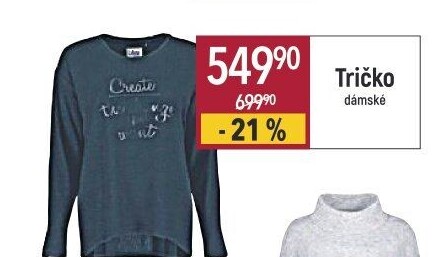 Dámské tričko s dlouhým rukávem Blue Seven