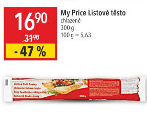 Těsto listové My Price