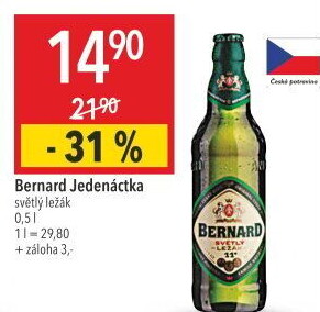 Pivo světlý ležák 11° Bernard