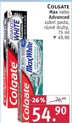 Pasty na zuby Max Colgate