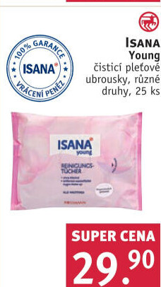 Ubrousky vlhčené Young Isana