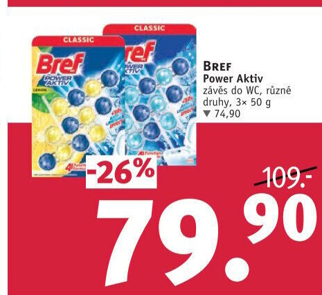 WC blok tuhý Power Aktiv Bref