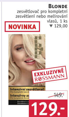 Zesvětlovač na vlasy Blonde