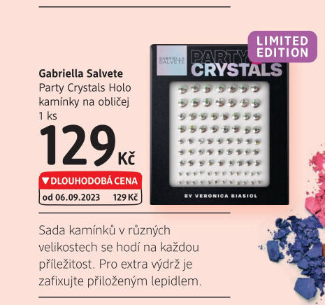 Kamínky na obličej Party Crystals Holo Gabriella Salvete