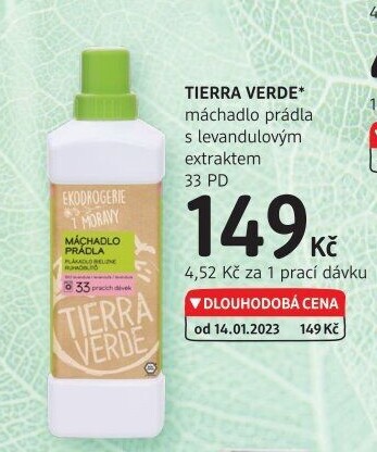 Máchadlo prádla aviváž Tierra Verde