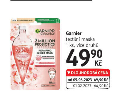 Textilní pleťová maska Garnier
