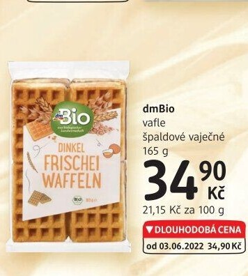 Vafle špaldové dm Bio
