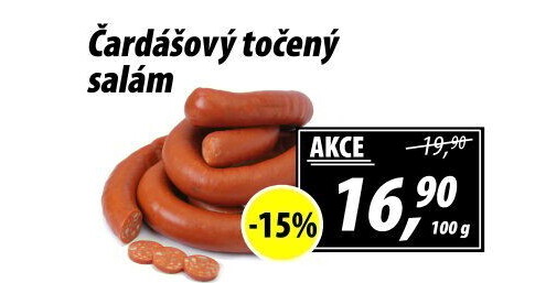 Salám čardášový točený