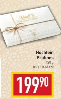 Bonboniéra Pralinky Hochfein Lindt