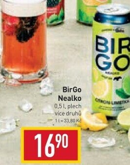Nealkoholické pivo ochucené Birgo