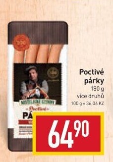Párky poctivé Kostelecké uzeniny