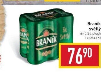 Pivo světlé Braník